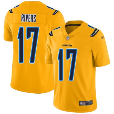 Los Angeles Chargers NFL Football Philip Rivers Gold Jersey Men Limited  #17 Inverted Legend